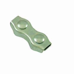 Serre-câble plat duplex (acier). ◉ Détails : Finition : zingué ◉ Matière : acier ◉ Nombre de boulons : 2 ◉ Diamètre de câble  ...