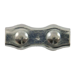 Pramac - Serre-câbles plats à 2 boulons acier zingué blanc diamètre câble 6 mm en boîte de 5