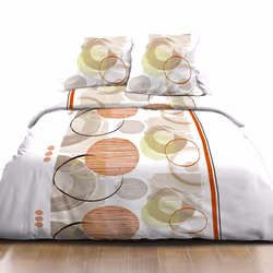 Parure de couette coton Rhodoide - PD6599-220-ocre