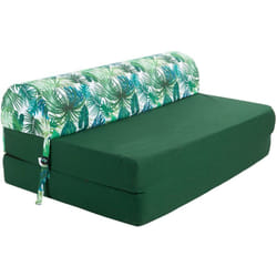 Les Tendances - Chauffeuse double en coton coussin imprimé Deep jungle