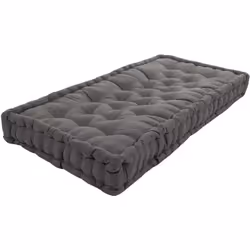 Matelas de sol - NO NAME - 120 x 80 cm - Coton - Gris anthracite - 12 cm dépaisseur