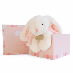 Doudou et Compagnie Lapin Bonbon Grand Modèle - Rose