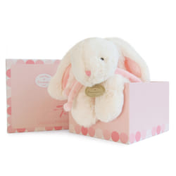 Doudou et Compagnie Lapin Bonbon Grand Modèle - Rose