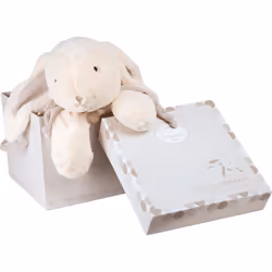 Doudou et Compagnie Lapin Bonbon 75 Cm + Coffre - Taupe