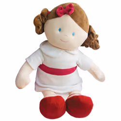 Doudou et Compagnie Les Demoiselles De Doudou - Poupée Xxl Mlle Blanche Rose, Fille, 800 mm, Blanc, Rouge