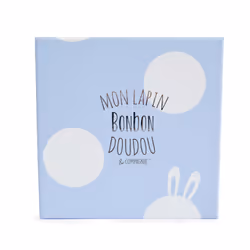 Doudou et Compagnie Lapin Bonbon 16 Cm - Bleu