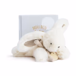 Doudou et Compagnie Lapin Bonbon 16 cm - Taupe