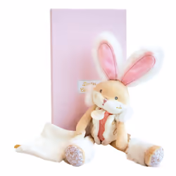 Doudou et Compagnie Lapin Sucre Rose Pantin