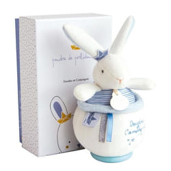 Peluche musical - DOUDOU ET COMPAGNIE - Lapin Matelot - Blanc - 15 cm - Pour bébé