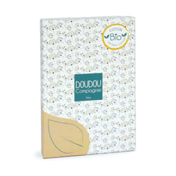 Doudou et Compagnie - Doudou Attache-Tetine  Abeille  - 17 cm - Bleu/Jaune - Cadeau De Naissance Bio -Pollen LAbeille Bio - DC38