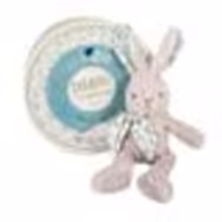 Doudou lapin en coton Bio - Doudou et Compagnie - Peluche Pantin - Gris - Mixte - Naissance