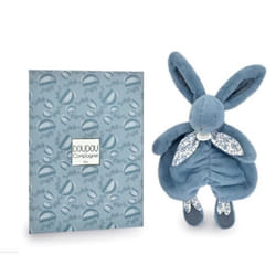 Doudou et Compagnie - DC4147 - Doudou lapin bleu - Lapin doudou -29 cm