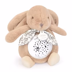 Doudou et Compagnie - DC4204 - Veilleuse musicale lapin doudou - Beige - DOUDOU ET COMPAGNIE