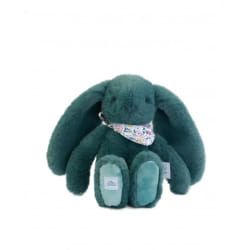 Peluche lapin vert 25 cm - Lapin Fleurette