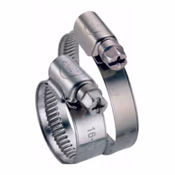 Collier à bande non perforée W2 Matière : Inox - Acier zingué Largeur bande : 9 mm Ø de sérrage : 16 à 27 mm Vendu par 50