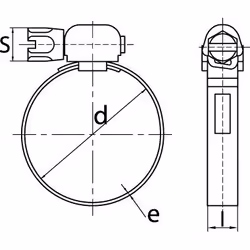 Collier de serrage - Bande perforée - Acier inoxydable A2 L13 mm : 47-67 mm - Boîte de 10