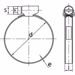 Collier de serrage - Bande non perforée - Acier inoxydable A2 L12 mm : 50-70 mm - Boîte de 10