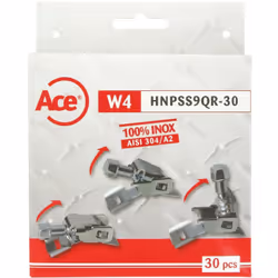 Condt. : BG , Désignation : 30 boitiers 9 mm - inox