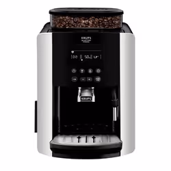Krups Arabica YY3075FD, Machine à expresso, 1,7 L, Café en grains, Broyeur intégré, 1450 W, Noir, Argent