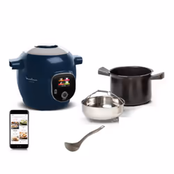 Moulinex YY5137FB, 6 L, 1600 W, 6 personne(s), 0,7 bar, Bleu, Chrome, Plastique