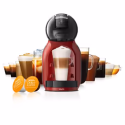 Krups Mini Me YY5219FD, Cafetière à dosette, 0,8 L, Capsule de café, 1500 W, Noir, Rouge