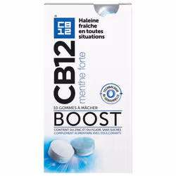 CB12 Boost Strong Mint 10 Gommes à Mâcher