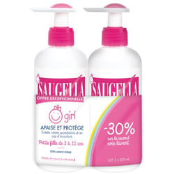 Saugella Girl Soin lavant Intime dès 3 Ans Lot de 2 x 200 ml