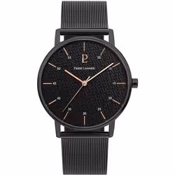 Montre - Pierre Lannier - 203F438 - Acier inoxydable - Cadran noir - Étanchéité 3 ATM