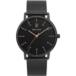 Montre - Pierre Lannier - 203F438 - Acier inoxydable - Cadran noir - Étanchéité 3 ATM