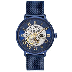 Pierre Lannier Homme 318B468 Milanais PVD bleu