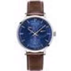 Montre automatique homme - PIERRE LANNIER - Collection Evidence - Bracelet cuir/tissu marron