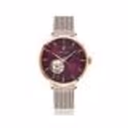 Montre femme Pierre Lannier automatique acier rose - PIERRE LANNIER - Bracelet acier femme
