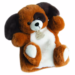 Doudou et Compagnie Douce Marionnette - Chien, Tissu, Rouge, Blanc, Fille, Chine, 250 mm, 180 mm