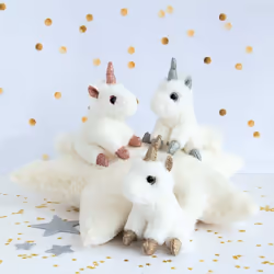 Doudou et Compagnie Licorne - Porte-Cles Or