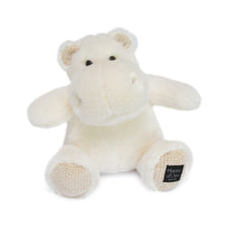 Doudou Hippo 25 cm Ivoire - HISTOIRE DOURS - Peluche - Vert émeraude - Bébé - Intérieur