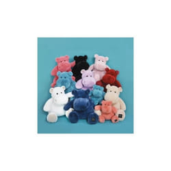 Peluche Hippo 25 cm Rose - HISTOIRE DOURS - Pour Enfant - Multicolore