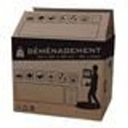 Carton de déménagement 36L - OXYGEN AUDIO - Blanc - Simple cannelure - 40x30x30cm