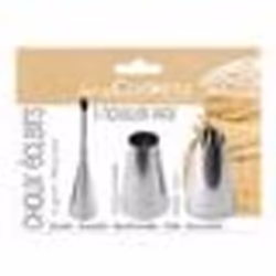 Scrapcooking Pack de 3 douilles choux éclairs Inox - 3700392418311