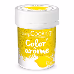 ScrapCooking 4057, Poudre, Jaune, 10 g, Carafe en plastique, Arôme naturel, colorant : E102*. Peut contenir des traces de fru ...