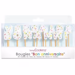 Lot de bougies - SCRAPCOOKING - 15 bougies - Bon anniversaire