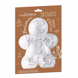 Moule 3D pour chocolat - SCRAPCOOKING - Bonhomme pain dépices - 18 x 159 x 6 cm - Plastique - Transparent