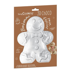 Moule 3D pour chocolat - SCRAPCOOKING - Bonhomme pain dépices - 18 x 159 x 6 cm - Plastique - Transparent