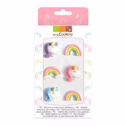 ScrapCooking Décosucres Licorne, Bonbon, Multicolore, Universel, licorne, Sucre, Oeufs