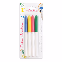 ScrapCooking 7101 encre Bleu, Vert, Rose, Jaune Colorant alimentaire artificiel