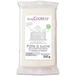 Pâte à sucre - SCRAPCOOKING - Arôme vanille - 250g - Blanche