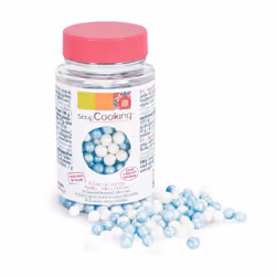 ScrapCooking 7406, Boîte de dragées, Bleu, Blanc, 55 g, Dextrose, sucre, sirop de glucose, farine de riz, colorants E132 - E1 ...