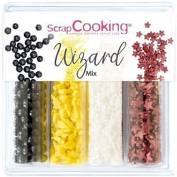 Mix de 4 décors sucrés en tube - SCRAPCOOKING - Wizard (sorcier)