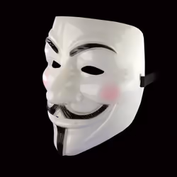 Masque Anonymous pour Adulte - Party Pro - Blanc - Carnaval et Manifestations