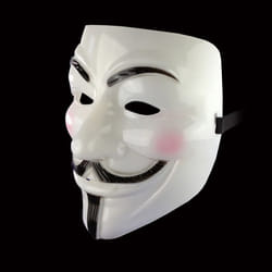 Masque Anonymous pour Adulte - Party Pro - Blanc - Carnaval et Manifestations