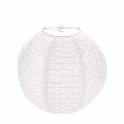 Lanterne dentelle vintage blanche 35 cm - Blanc